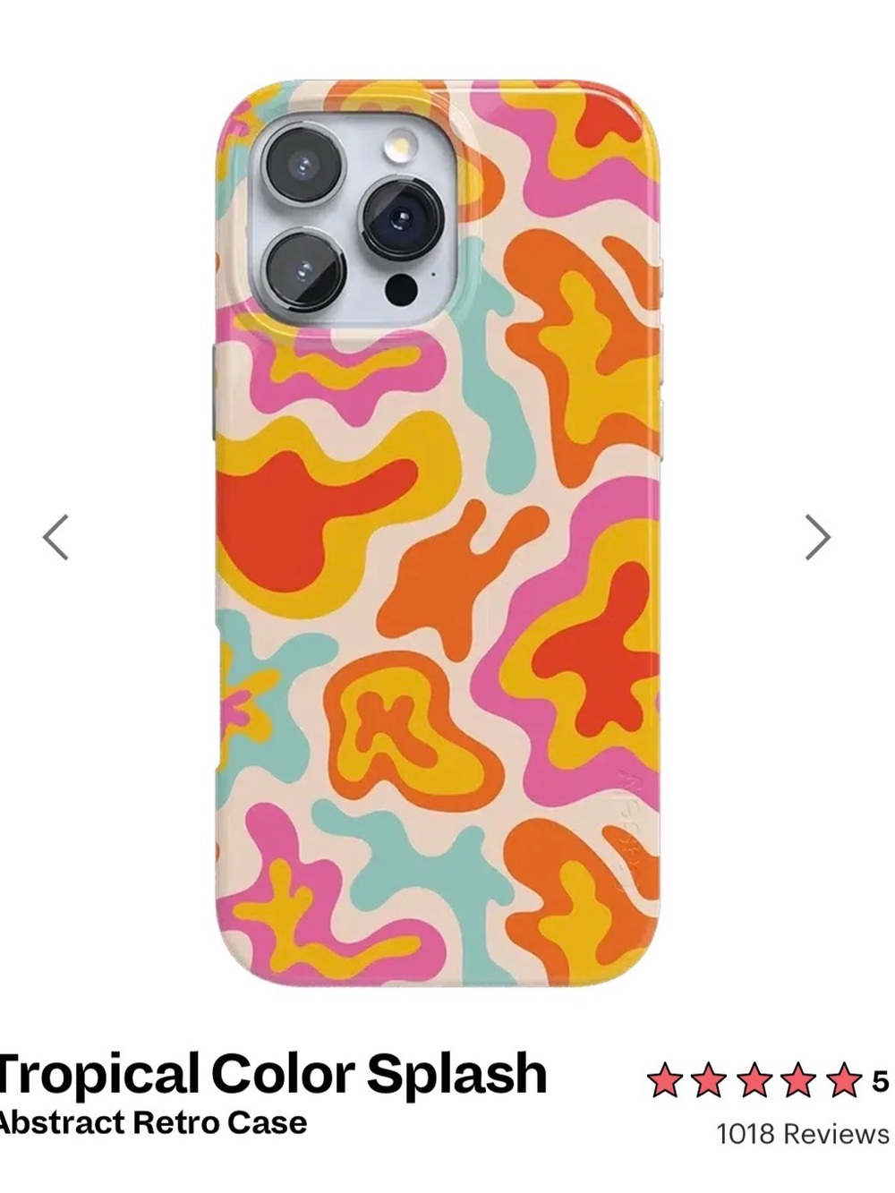 Casely Colorful Tropical Splash Abstract Retro Phone Case - Multi
